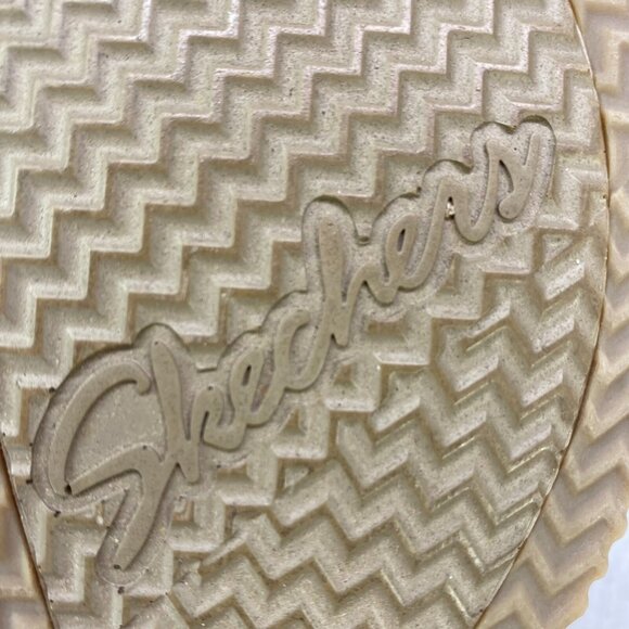 Skechers BEVERLEE Natural Cali Luxe Foam Cork Wedge Heel Platform Sandals Size 9 - Picture 14 of 16